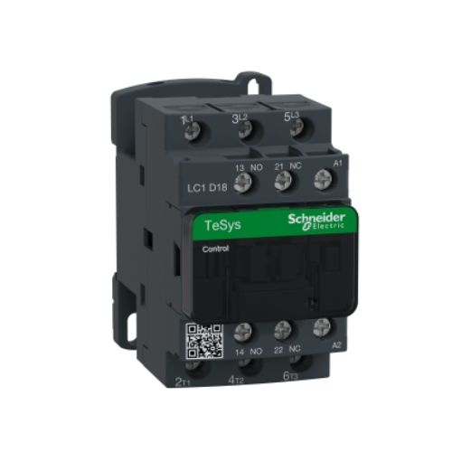 Imagem Produto CONTATOR PRINCIPAL TRIPOLAR 18A 1NA 1NF 220VCA 50/60HZ LC1D - SCHNEIDER INDUSTRIAL