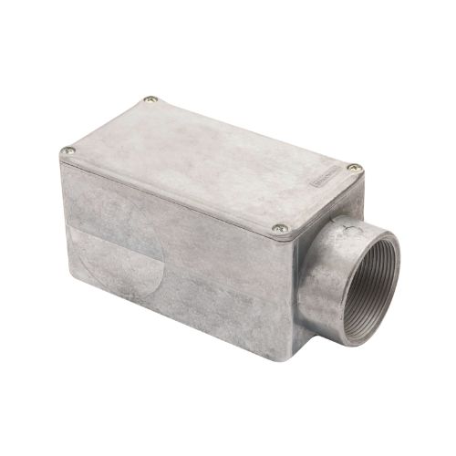Imagem Produto CONDULETE ALUMINIO TIPO E 2 COM TAMPA SEM PINTURA COM ROSCA BSP - TRAMONTINA