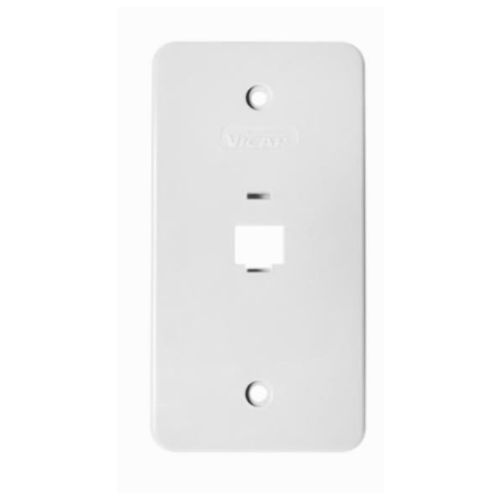 Imagem Produto TAMPA P/CONDULETE PVC 1 ESPACO RJ45 BRANCA P/CAIXA PEQUENA - VICAP