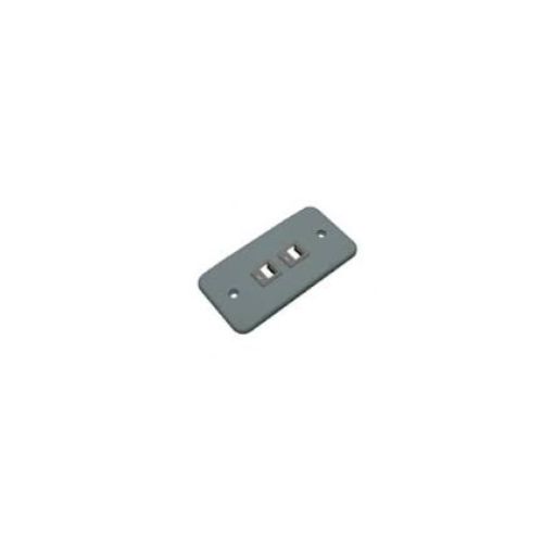 Imagem Produto TAMPA P/CONDULETE PVC 2 ESPACOS RJ45 CINZA P/CAIXA PEQUENA - VICAP