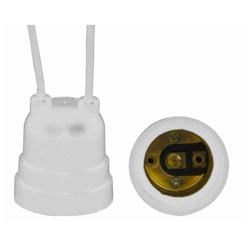 Imagem Produto SUPORTE TERMOPLASTICO E27 PENDENTE BRANCO C/RABICHO - G20
