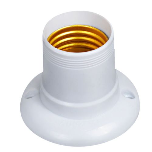 Imagem Produto SUPORTE TERMOPLASTICO E27 BASE RETA BRANCO SEM CHAVE SEM RABICHO - G20