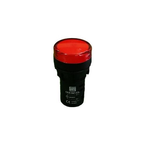 Imagem Produto SINALEIRO PLASTICO LED 22,0MM2 24VCA/VCC VERMELHO REDONDO CEW-SM1-E26 - WEG