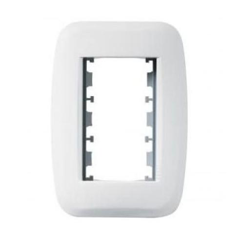 Imagem Produto PLACA 4X2 COM 3 ESPACOS BRANCA COM SUPORTE CLASSIC - PEZZI