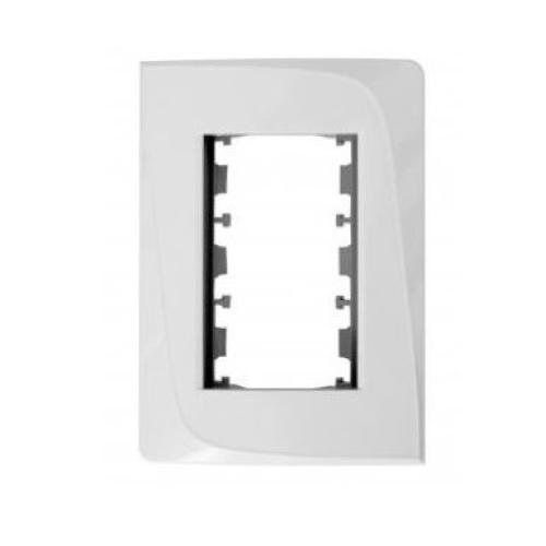 Imagem Produto PLACA 4X2 COM 3 ESPACOS BRANCA COM SUPORTE TENDENZA - PEZZI