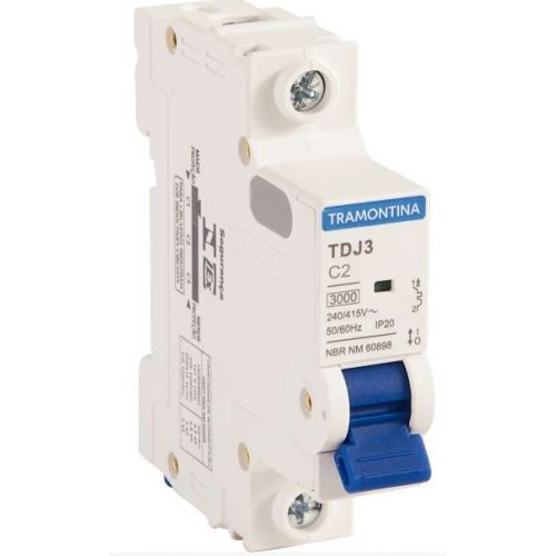 Imagem Produto DISJUNTOR DIN 1 POLO TDJ3 C20 3KA 240/415V  ICN - TRAMONTINA