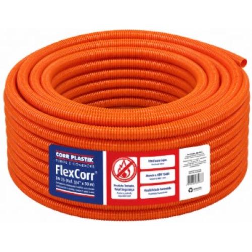 Imagem Produto CONDUITE PVC CORRUGADO REFORCADO 3/4 LARANJA - CORR PLASTIK