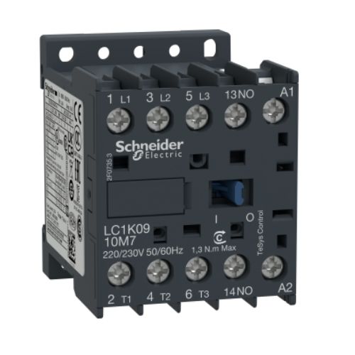 Imagem Produto MINI CONTATOR PRINCIPAL TRIPOLAR 9A 1NA 48VCA 50/60HZ LC1K - SCHNEIDER INDUSTRIAL