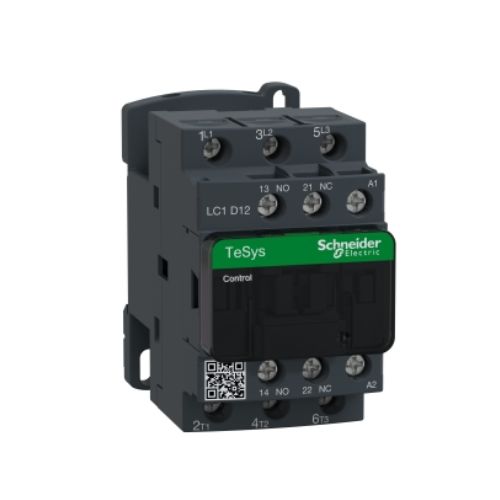 Imagem Produto CONTATOR PRINCIPAL TRIPOLAR 12A 1NA+1NF 220VCA 50/60HZ LC1D - SCHNEIDER INDUSTRIAL