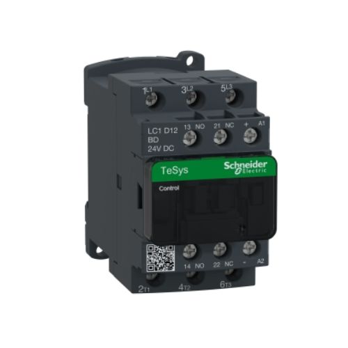 Imagem Produto CONTATOR PRINCIPAL TRIPOLAR 12A 1NA 1NF 24VC LC1D - SCHNEIDER INDUSTRIAL