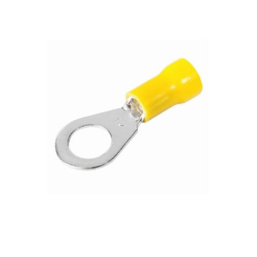 Imagem Produto TERMINAL PRE ISOLADO OLHAL 6,00 AMARELO FURO 10,5MM (VALOR DE 100 PEÇAS)