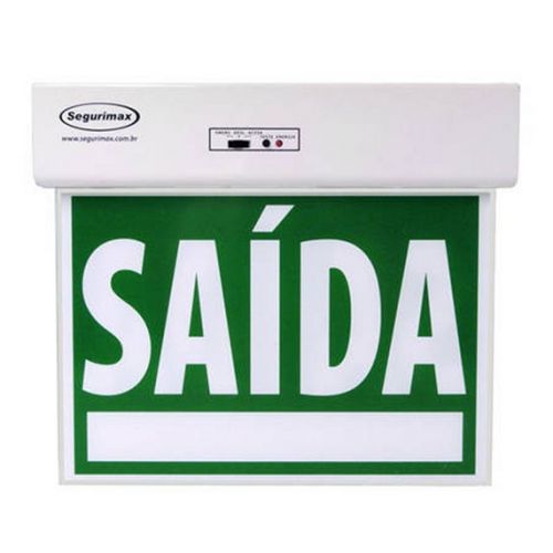 Imagem do produto PLACA SINALIZACAO BRANCA LED VERDE FACE DUPLA SEM SETA COM SELETOR 24X18MM - SEGURIMAX