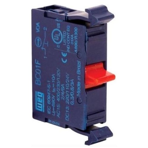 Imagem do produto BLOCO CONTATO AUXILIAR P/BOTAO CSW 1NF FRONTAL BC01F-CSW X10 - WEG