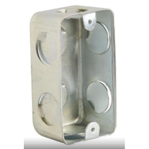 Imagem Produto CAIXA DERIVACAO METALICA P/PAREDE 4X2 FUNDO FIXO GALVANIZADA