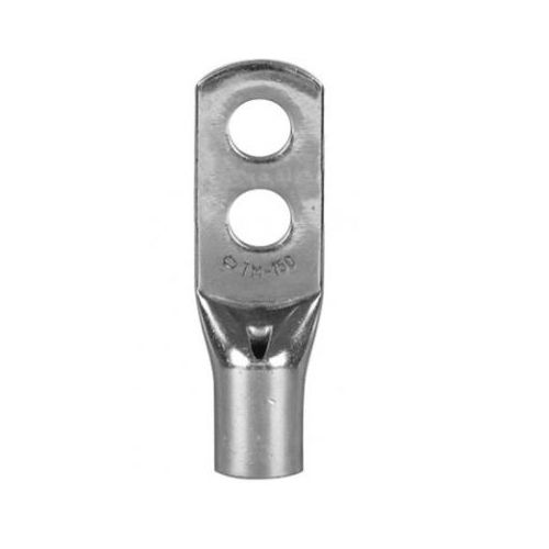 Imagem Produto TERMINAL DUPLA COMPRESSAO COBRE ESTANHADO SEM ISOLACAO P/CABO 50MM 2FUROS - INTELLI