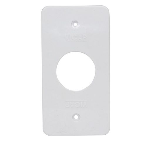 Imagem Produto TAMPA P/CONDULETE PVC 1 ESPACO REDONDO BRANCA P/CAIXA GRANDE - VICAP