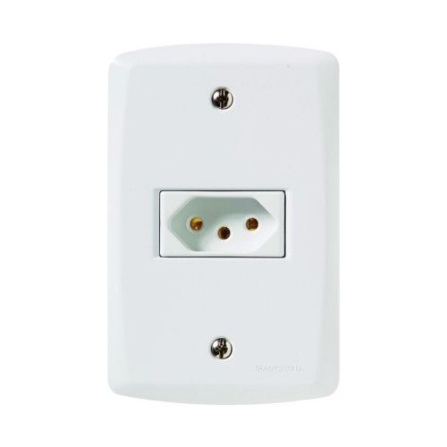 Imagem Produto TOMADA EMBUTIR 2P+T 10A BRANCA COMPLETA LUX2 - TRAMONTINA