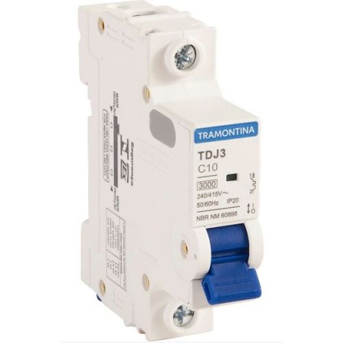 Imagem Produto DISJUNTOR DIN 1 POLO C10 3KA 240/415V ICN - TRAMONTINA