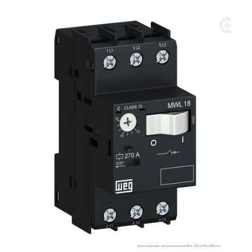 Imagem do produto DISJUNTOR MOTOR 3 POLOS 1,6 - 2,5A 65KA/415V MWL18-3-D025 - WEG