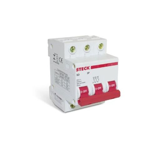 Imagem Produto DISJUNTOR DIN 3 POLOS C100 6KA/400V ICN - STECK