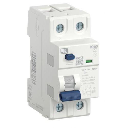 Imagem Produto DISPOSITIVO RESIDUAL (DR) 2P 63A 30MA RDWS-AC-30-63-2-D62 - WEG