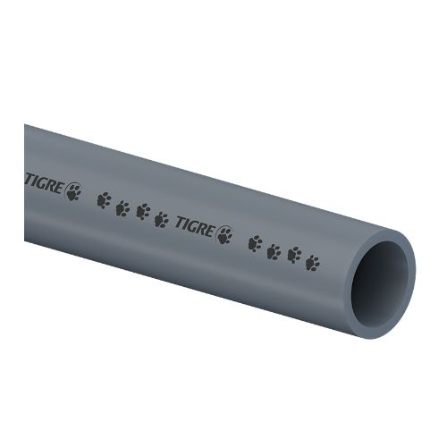 Imagem do produto ELETRODUTO PVC SEM ROSCA 1 CINZA LINHA TOP - TIGRE
