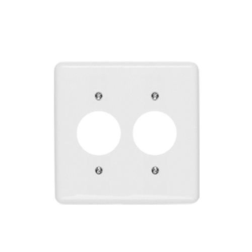 Imagem Produto PLACA 4X4 COM 2 ESPACOS REDONDOS STYLUS BRANCA SEM SUPORTE - ILUMI
