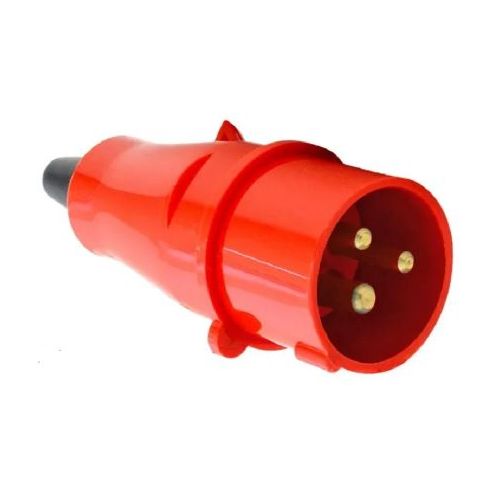 Imagem Produto PLUG BLINDADO MACHO 3 POLOS 32A 380/440V 9H VERMELHO IP44 N3279 - STECK