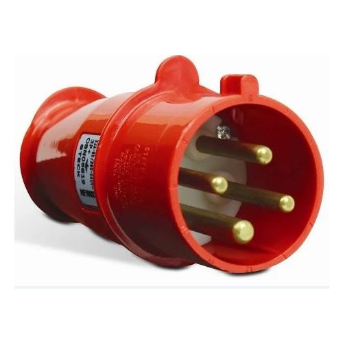 Imagem Produto PLUG BLINDADO MACHO 4 POLOS 32A 380/440V 6H VERMELHO IP44 - STECK