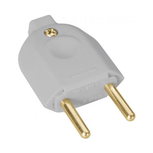 Imagem Produto PLUG MACHO SIMPLES AXIAL 2 POLOS 10A CINZA - TRAMONTINA