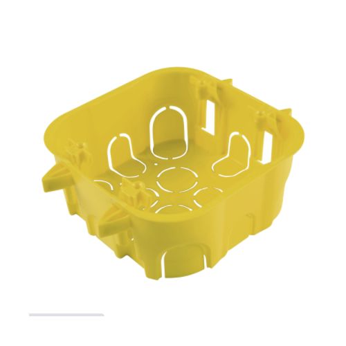Imagem Produto CAIXA DERIVACAO PVC P/GESSO 4X4 FUNDO FIXO COM ORELHA PVC AMARELA - TRAMONTINA