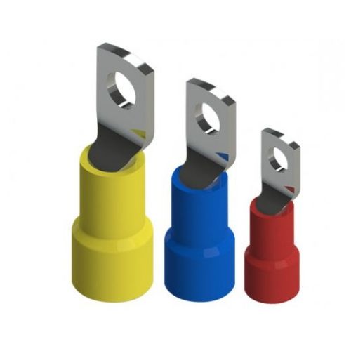 Imagem Produto TERMINAL PRE ISOLADO MACHO 6MM AMARELO (VALOR DE 100 PEÇAS)