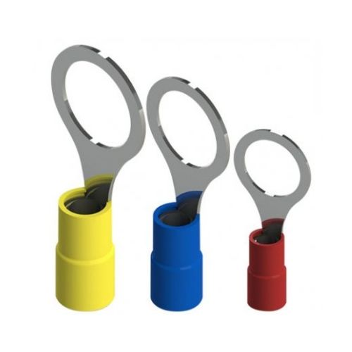 Imagem Produto TERMINAL PRE ISOLADO OLHAL 6MM AMARELO FURO 6MM (VALOR DE 100 PEÇAS)