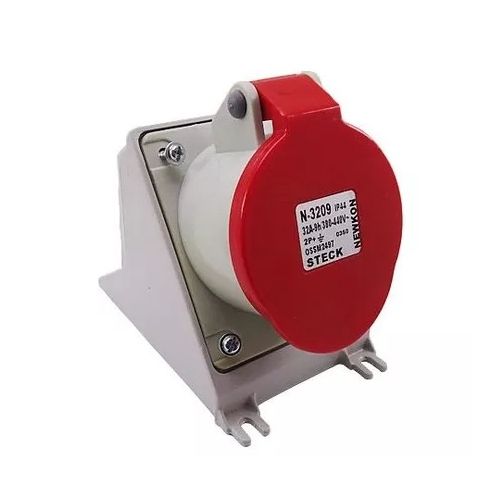 Imagem Produto TOMADA BLINDADA SOBREPOR 3 POLOS 32A 380/440V 9HORAS VERMELHO IP44 - STECK