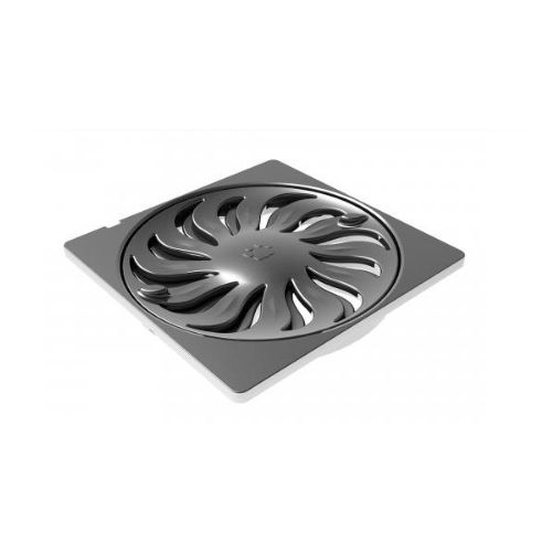 Imagem Produto GRELHA PLASTICA QUADRADA 100MM CROMADA ABRE/FECHA - TIGRE