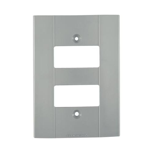 Imagem Produto TAMPA P/CONDULETE PVC 2 ESPACOS SEPARADOS 1/2", 3/4" E 1 CINZA - TRAMONTINA