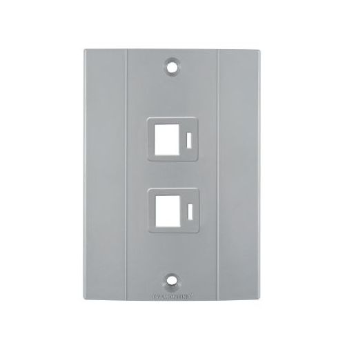 Imagem Produto TAMPA P/CONDULETE PVC 2 ESPACOS RJ45 1/2", 3/4" E 1 CINZA - TRAMONTINA