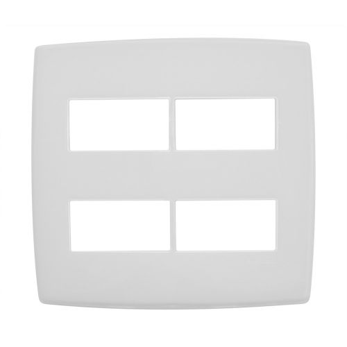 Imagem Produto PLACA 4X4 COM 4 ESPACOS HORIZONTAL SEPARADOS PIAL PLUS BRANCA - PIAL