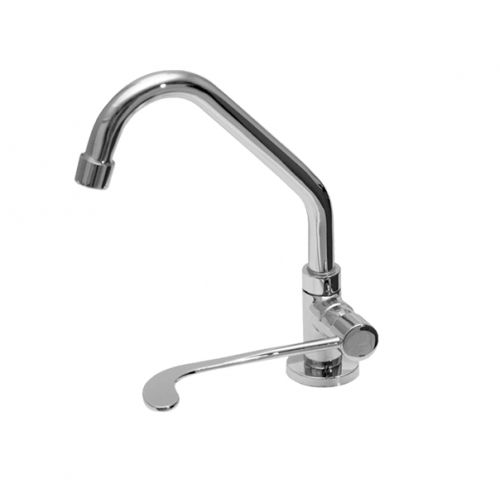 Imagem Produto TORNEIRA METALICA CLINICA MESA BICA ALTA MOVEL C/ALAVANCA - ALPHA