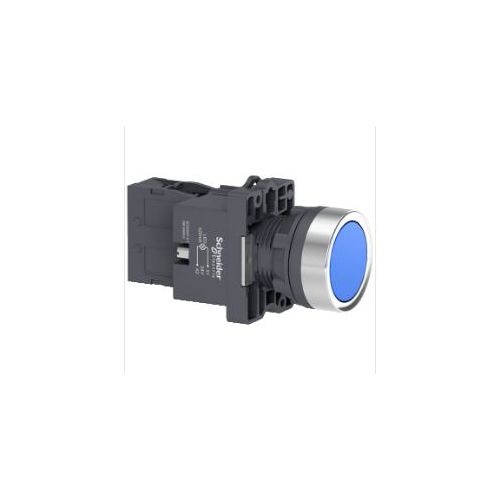 Imagem Produto BOTAO PLASTICO IMPULSO ILUMINADO 22,5 AZUL REDONDO 1NA 24V - SCHNEIDER INDUSTRIAL