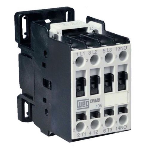 Imagem Produto CONTATOR PRINCIPAL TRIPOLAR 9A 1NA 24VCA 50/60HZ CWM9-10-30D02 - WEG