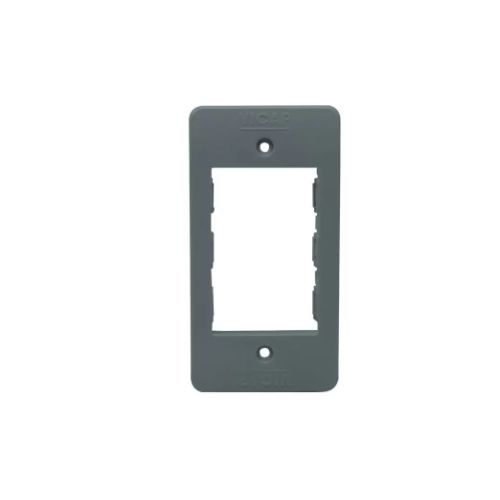 Imagem Produto TAMPA P/CONDULETE PVC 3 ESPACOS RETANGULAR CINZA P/CAIXA GRANDE - VICAP