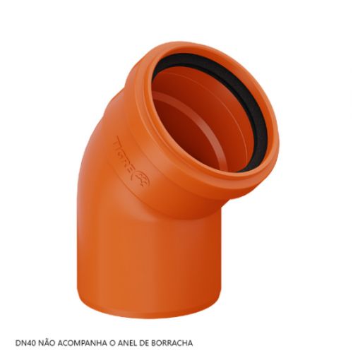 Imagem Produto JOELHO 45G ESGOTO REDUX DN40 (SEM ANEL) - TIGRE