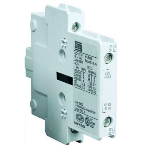 Imagem Produto BLOCO CONTATO AUXILIAR P/CONTATOR CWM 2NA LATERAL - WEG