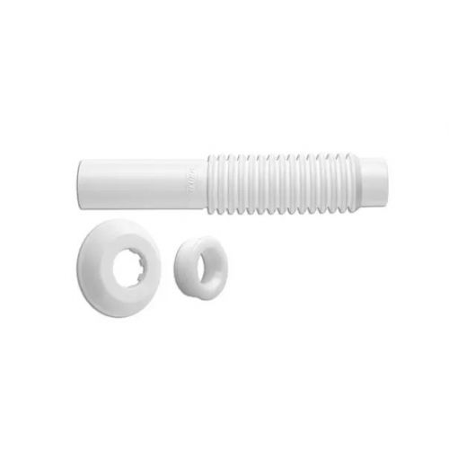 Imagem Produto TUBO DE LIGACAO AJUSTAVEL PARA VASO SANITÁRIO 260MM BRANCO - BLUKIT