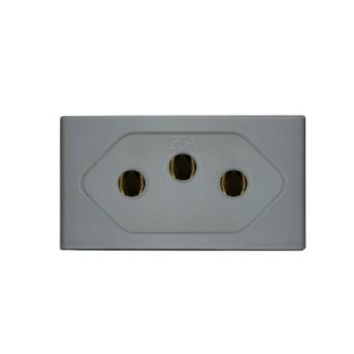 Imagem Produto MODULO TOMADA 2P+T  20A  ACETINADA CONCRETO SATINATA