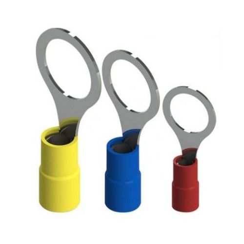 Imagem Produto TERMINAL PRE ISOLADO OLHAL 4MM AMARELO FURO 6,5MM (VALOR DE 100 PEÇAS)