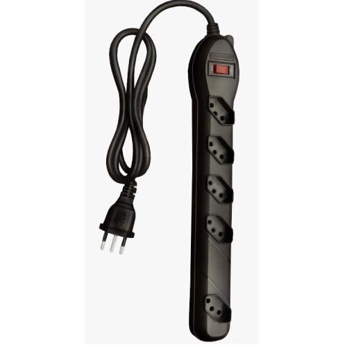 Imagem Produto FILTRO DE LINHA 5 TOMADAS 2P+T ABS 10A PRETO - QUALITRONIX