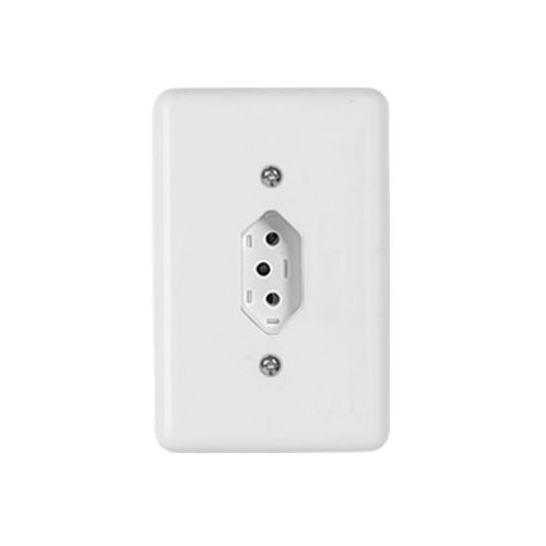 Imagem Produto TOMADA EMBUTIR 2P+T 10A BRANCA COMPLETA STYLUS - ILUMI
