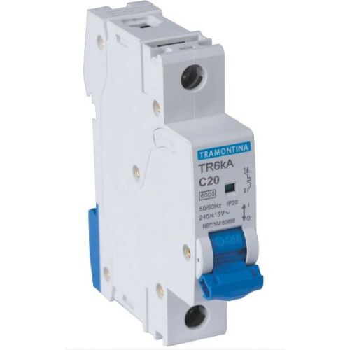Imagem Produto DISJUNTOR DIN 1 POLO C20 6KA/415V ICN - TRAMONTINA